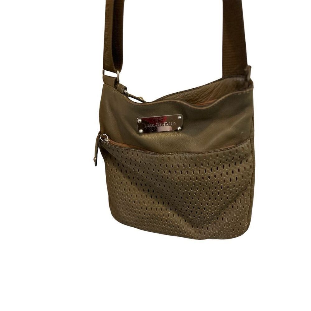 Luz da Lua Women's Camel Leather Shoulder Bag Adjustable Strap